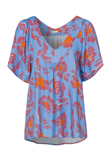 78727 Sunny Vibes 3/4 Sleeve Shirt - 2368 Vivid Flowers